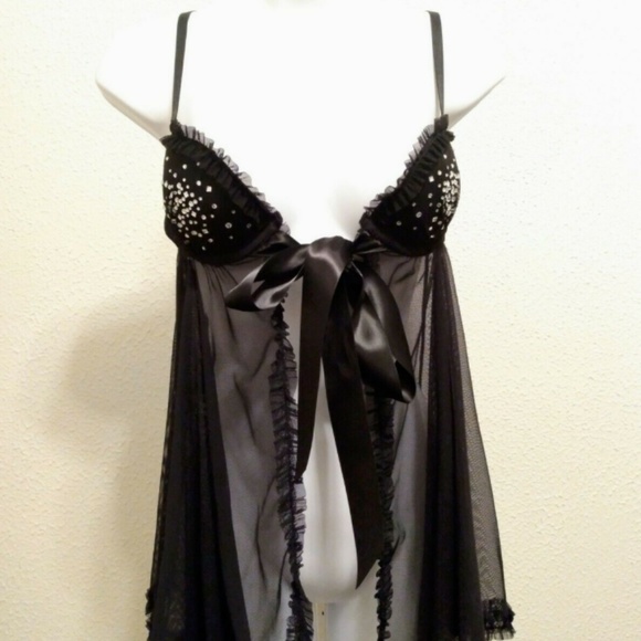 VS BLK Front Closing Baby Doll, 34B. *P1011 - Picture 1 of 5